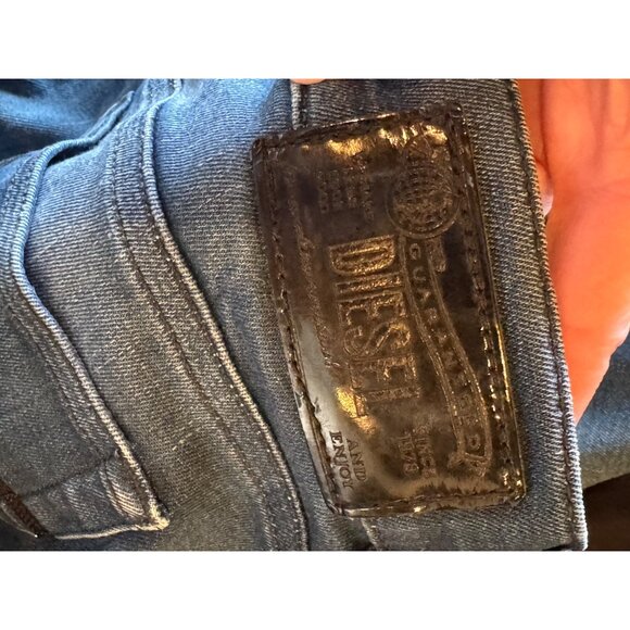 Diesel Jeans Women‎ 29 Blue Denim Faded Stretch Bootzee Regular Slim Bootcut - Picture 9 of 14